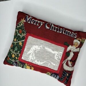 Christmas pillow with photo frame